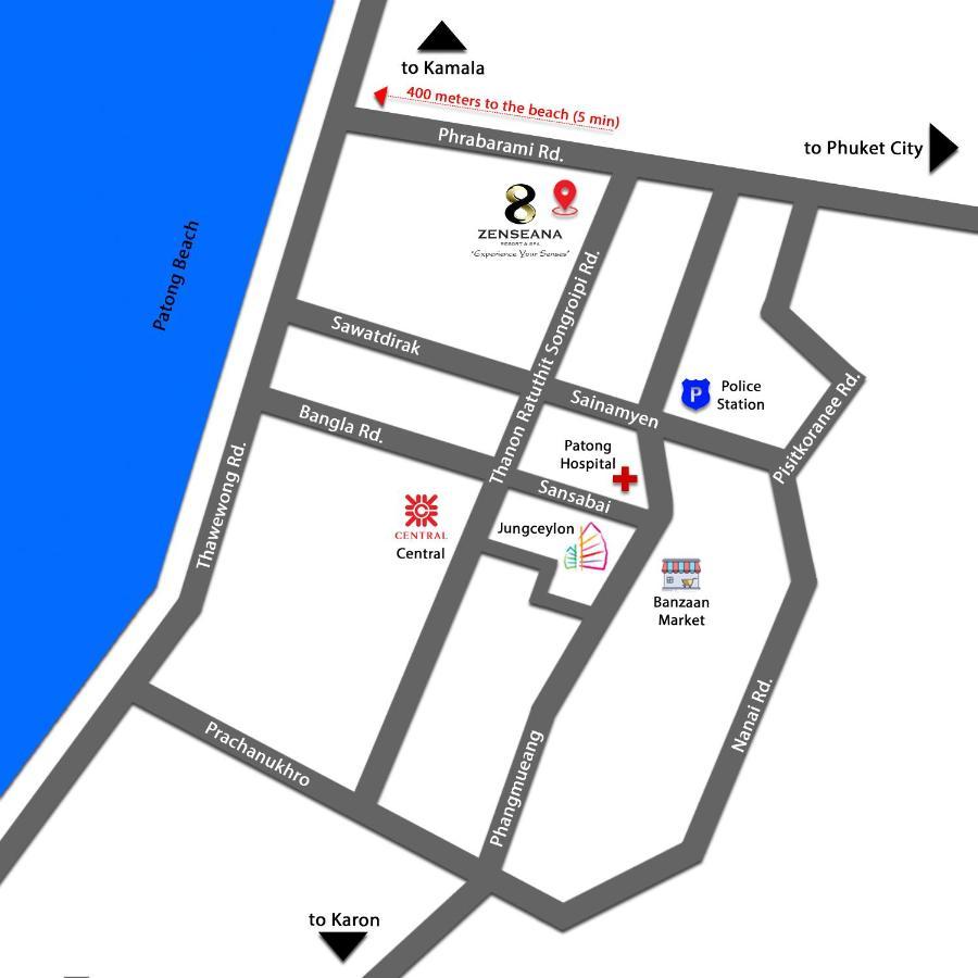 Zenseana Resort & Spa - Sha Plus Patong Eksteriør billede District map